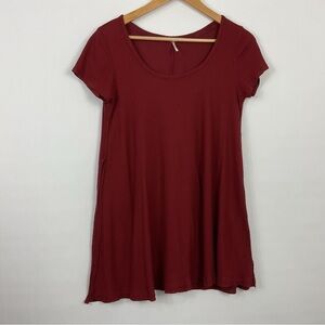 Free‎ People Ribbed Short Sleeve Flowy Tunic Top Size XS